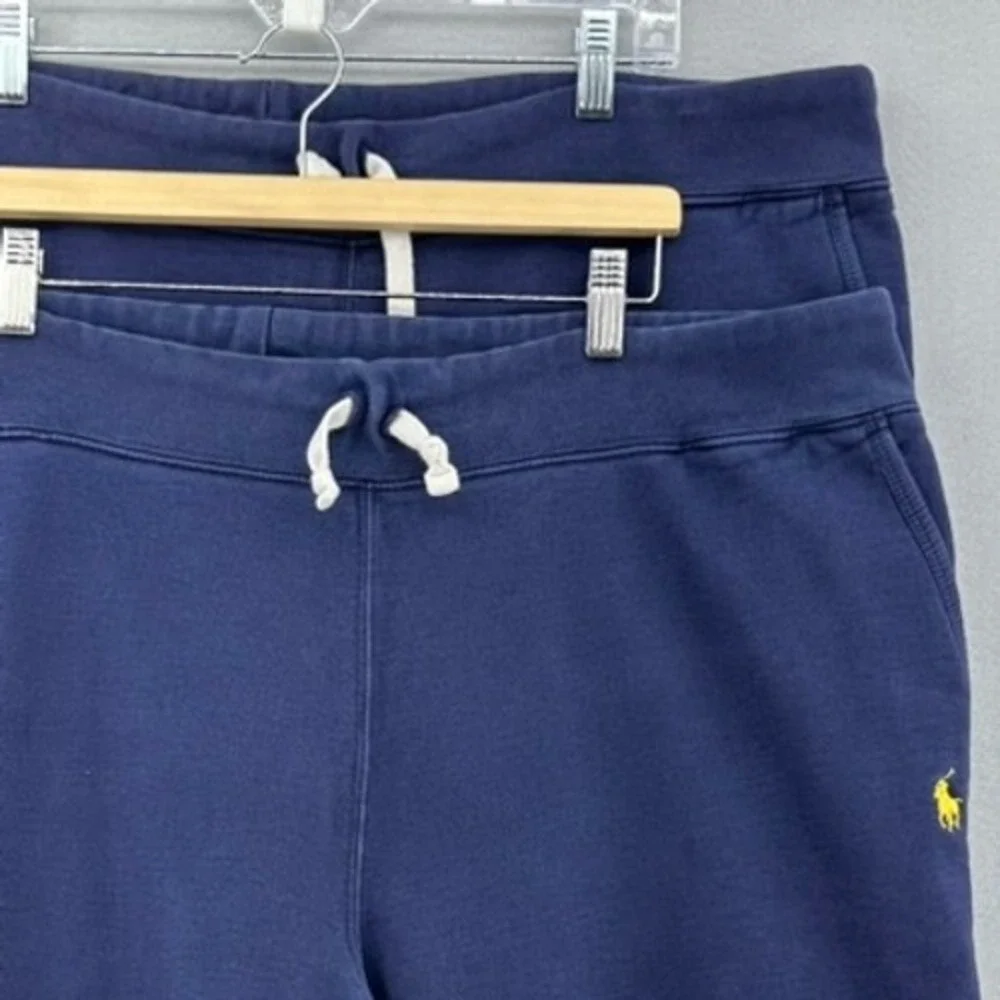 VTG Polo Ralph Lauren SET (2) Navy Blue Sweatpants Joggers 42x29 Workout‎ Preppy